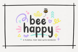Bee Happy Duo: A Playful Script Handwritten Typeface for Digital Branding