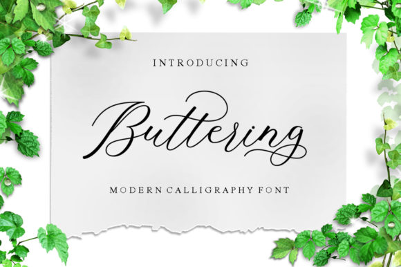 Buttering: An Elegant Calligraphy Font for Handmade Brands