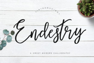 Endestry: A Sweet Modern Calligraphy Script Font for Crafters