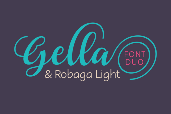 Gella Robaga Duo: A Script Handwritten Typeface for Modern Brand Identity